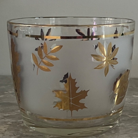 Beautiful Libbey 'Golden Foliage' Ice Bucket - Picture 4 of 7
